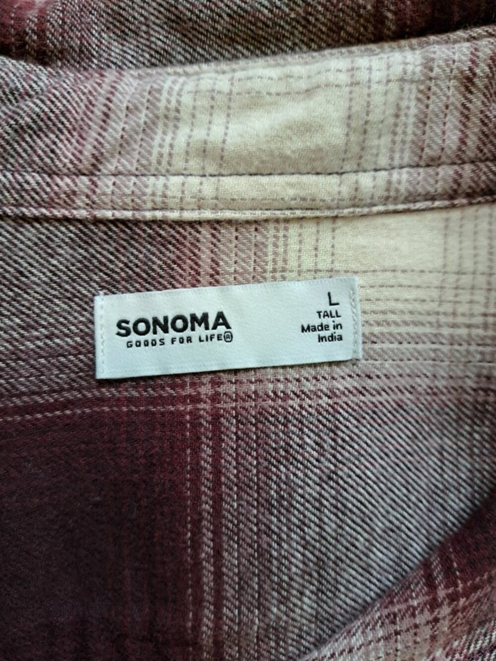 Sonoma Men's 100% Cotton Super Soft Flannel T Shirt Size Large - Picture 7 of 11